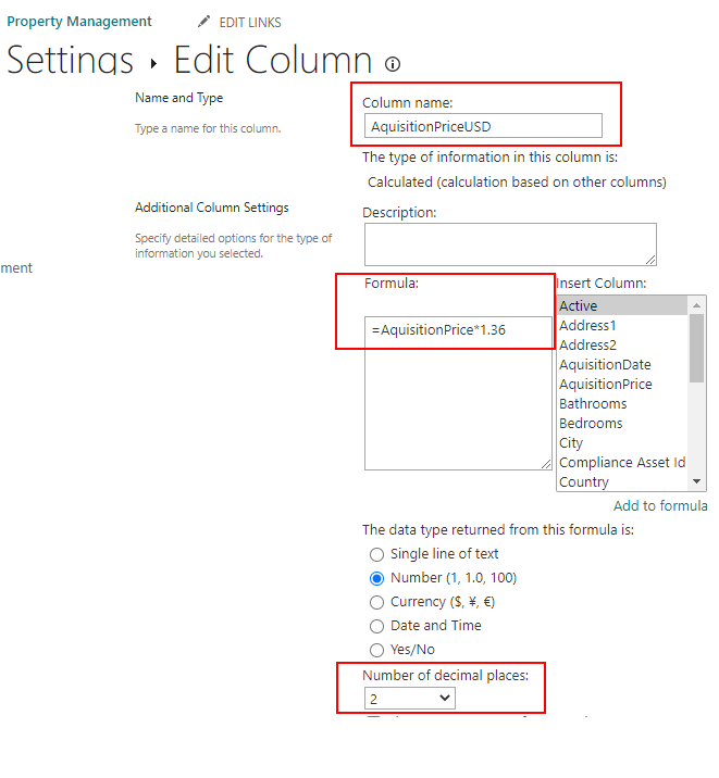 castillo si puedes Para construir Power Apps Guide - SharePoint - Beware of numeric calculated columns! -  Power Apps Guide - Blog