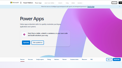 Official Microsoft Power Apps website